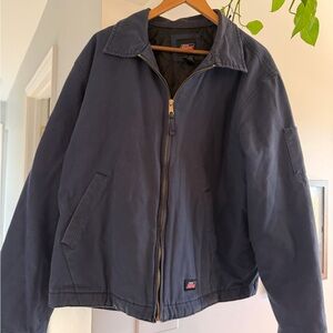 Dickies Men's Navy Work Jacket with Zip Front